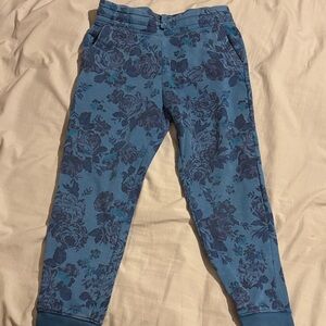 Old Navy Kids Floral Blue Sweatpants